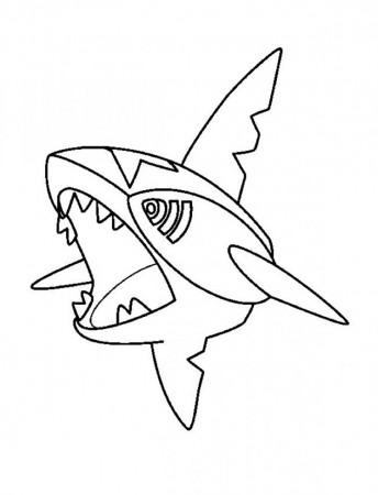 Sharpedo 3 Coloring Page - Free Printable Coloring Pages for Kids