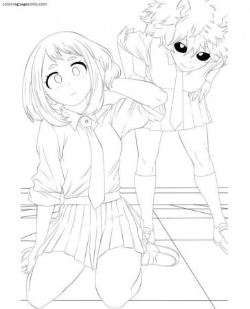 The female composition of the hero academy Coloring Pages - My Hero  Academia Coloring Pages - Coloring Pages For Kids And Adults