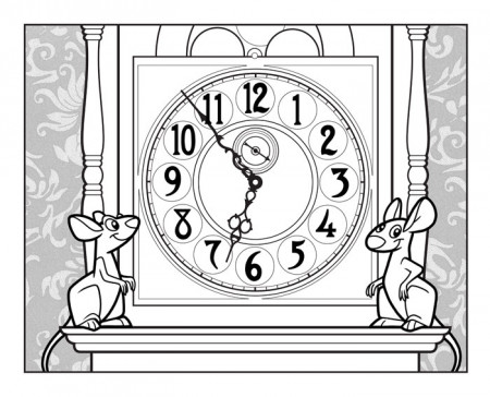 Grandfather clock coloring pages