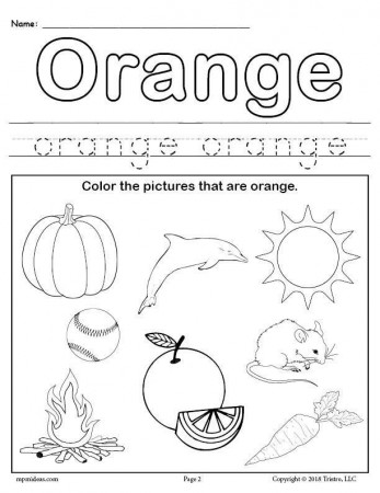 Color Orange Worksheet – SupplyMe