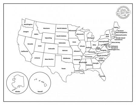 Blank United States Map Coloring Pages You Can Print | Kids Activities Blog