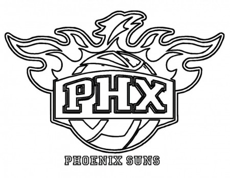 Sports coloring pages, Phoenix suns, Sun coloring pages