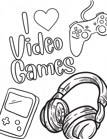 Free Gaming Coloring Pages for Your Video Game Fan