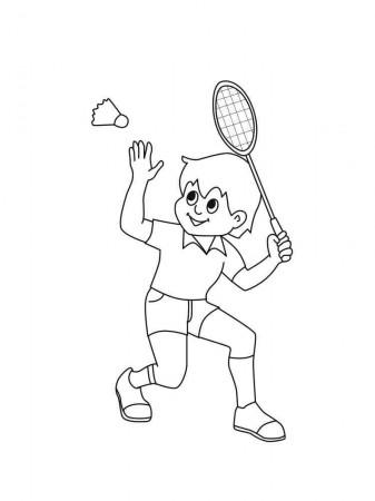 Badminton coloring pages