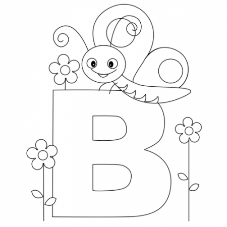 Alphabet Coloring Pages – B - KidsPressMagazine.com