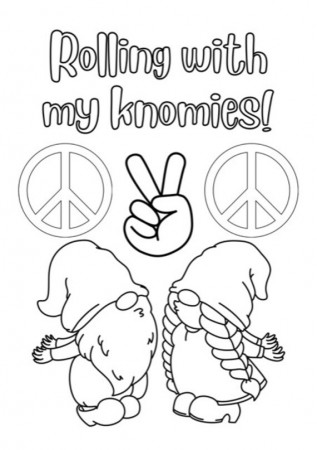 Rolling With My Knomies Coloring Page - Etsy