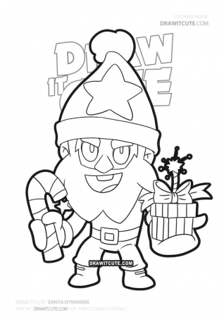 Santa Dynamike | Brawl Stars coloring page - Draw it cute ...