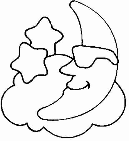Moon Coloring Pages. moon and a star colouring pages. coloring ...