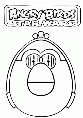 Angry Birds Star Wars C3PO Printable Coloring Page |