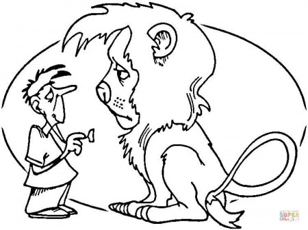 Veterinary and Lion coloring page | Free Printable Coloring Pages