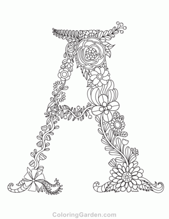 Coloring Pages For Adults Letter A