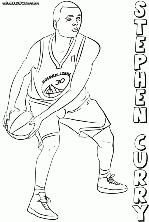 Stephen Curry Basketball Player Coloring Pages Coloring ...