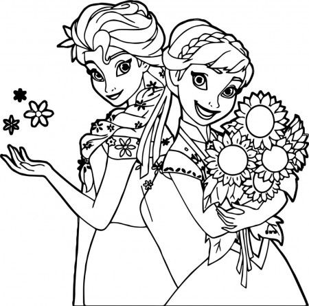 Top 45 Top-notch Frozen Fever And Anna Snow Flower Coloring ...