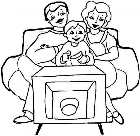 Watching Tv Coloring Pages at GetDrawings | Free download