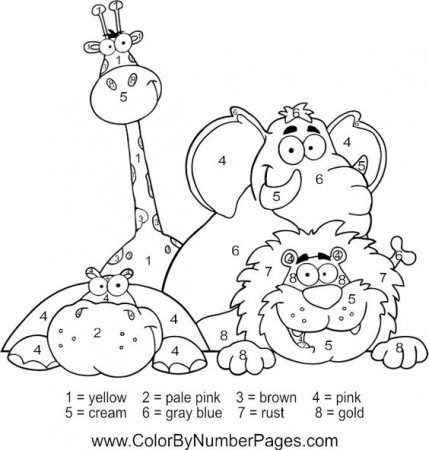 zoo animals color by number page | Fun Kid Printables | Pinterest ...