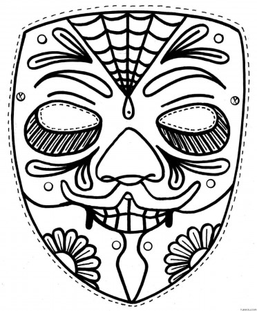 Strange Mask Coloring Page » Turkau