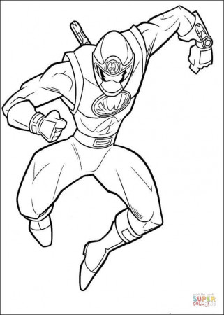 Ranger Yellow coloring page | Free Printable Coloring Pages