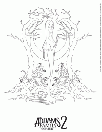 FREE Addams Family 2 Coloring Pages + Review
