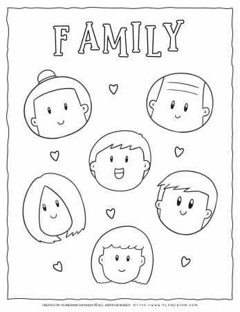 Family Coloring Page | Planerium