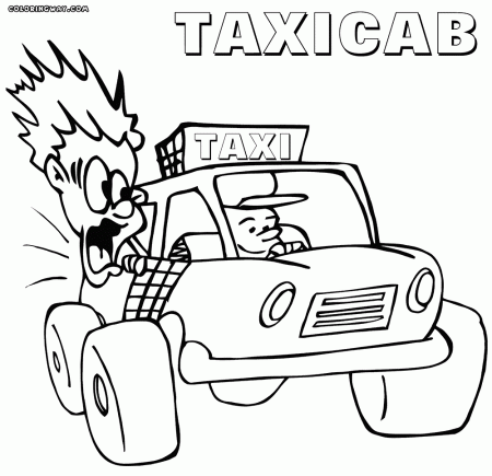 Taxi coloring pages | Coloring pages to download and print
