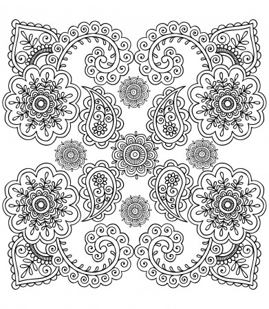 Anti stress flowers - Anti stress Adult Coloring Pages
