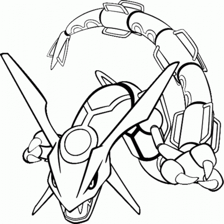 Pokemon Coloring Pages Mega Rayquaza - HiColoringPages