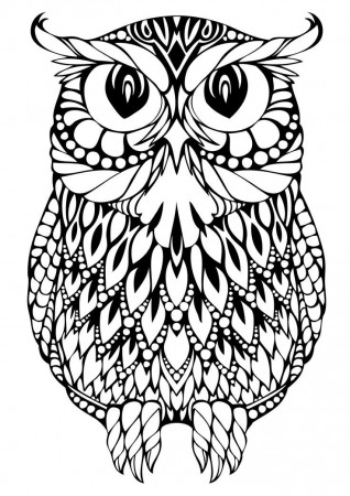 Adult Owl Coloring Pages - Coloring Pages For All Ages