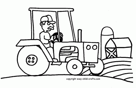 Easy Way to Color Tractor Coloring Page - Toyolaenergy.com