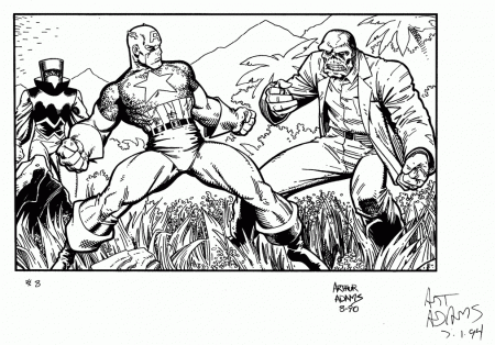 Captain America vs Red Skull - Art Adams, in Mike Rice's Marvel ...
