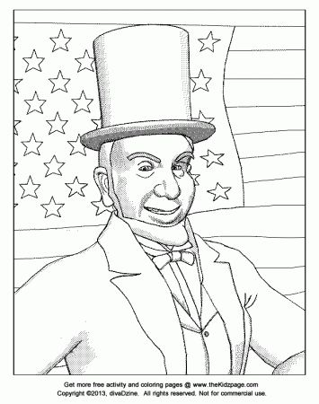 President Abraham Lincoln - Free President's Day Coloring Pages ...
