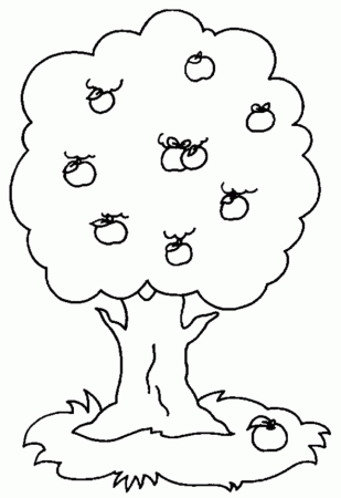 Apples in the tree coloring page | Coloring Pages