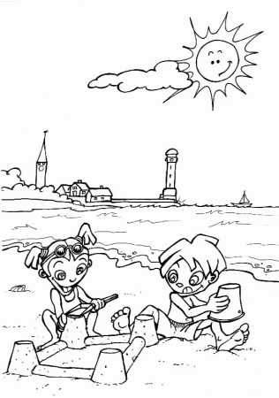 Download Playing Sand Preschool Coloring Pages Summer Fun Or Print 