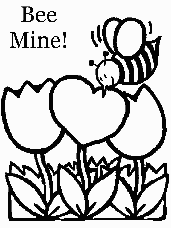 Valentine's Day Bee Coloring Pages >> Disney Coloring Pages