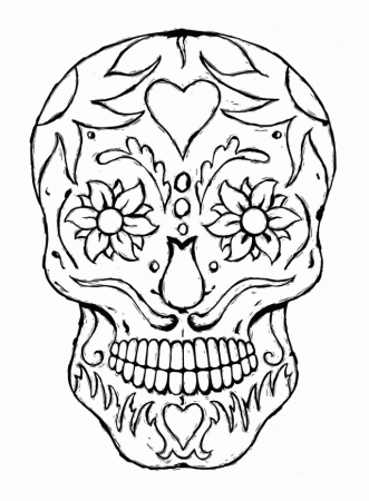 Sugar Skull Coloring Pages Coloring Pages For Kids Android 190491 