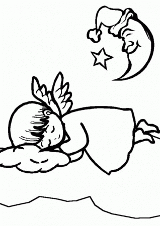 Sleeping Angel Coloring Pages Coloring 191351 Angel Coloring Pages