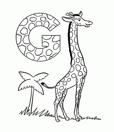 Download G Is For Giraffe Coloring Pages Or Print G Is For Giraffe 