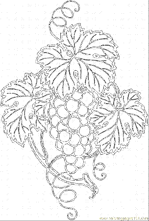 Grape leaf Colouring Pages