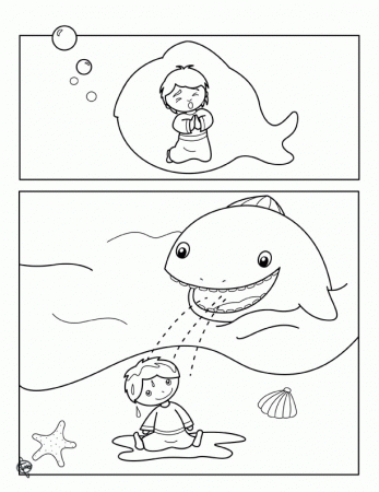 jonah and the whale coloring pages - GINORMAsource Kids