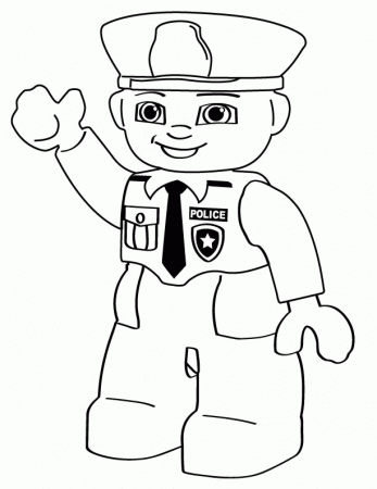 Lego police person - Free Printable Coloring Pages