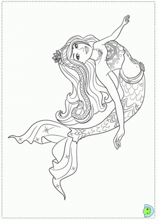 mermaid barbie colouring pages for kids | Free Coloring Pages