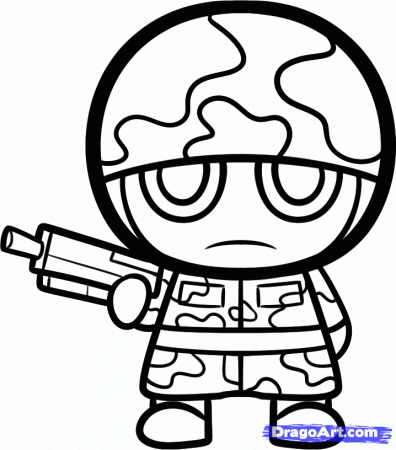 How to Draw a Soldier For Kids, Step by Step, People For Kids, For 