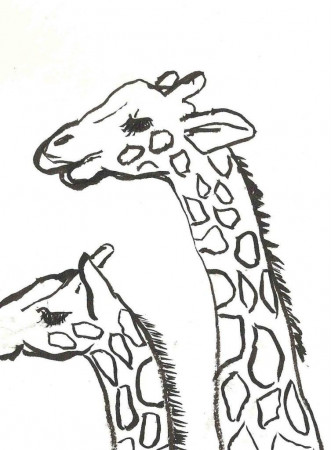 Inspirational Giraffe Coloring Page For Kids | ViolasGallery.