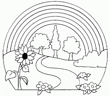 Nature Coloring Pages Mushroom Nature Coloring Page For Kids 