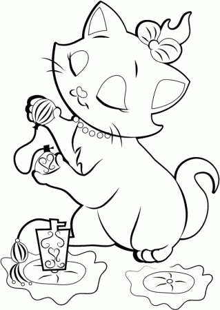 Sweet Disney artisto cat coloring pages | coloring pages