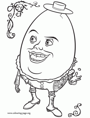 Puss in Boots - Humpty Alexander Dumpty coloring page