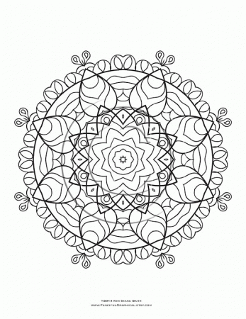 Mandala and Kaleidoscope Coloring Page by FancifulGraphical