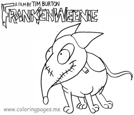 Frankenweenie Coloring Pages Coloring Pages 199577 Sparky Coloring 