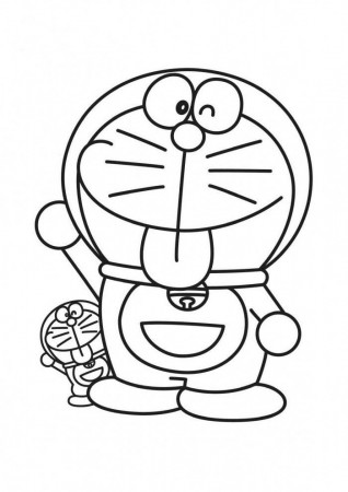 Free Doraemon Japanese Cartoon Coloring Page | Kids Coloring Page