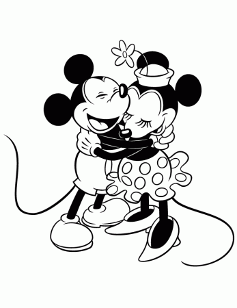 Mickey And Minnie Mouse Outlines