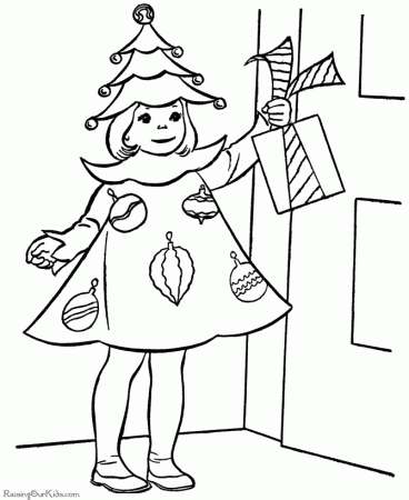 Free Christmas Coloring Pages - A Christmas Costume!